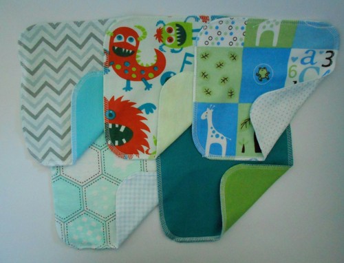 Assorted 5 Cloth Wipes Tissues Baby Flannel 2 Ply Family Cloth Reusable Random - Picture 2 of 4