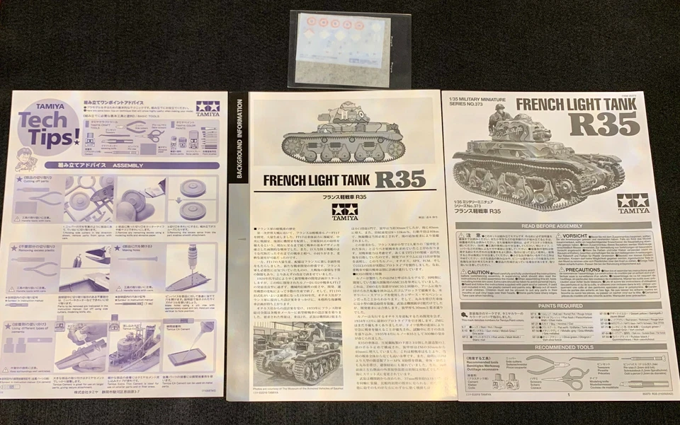 TAMIYA 35373 kit scala 1/35 carro armato leggero francese R35 - Immagine 3 di 4