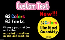 CUSTOM TEXT Vinyl Decal Tumbler Sticker Personalized Cup Name 5" length