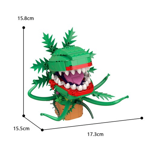 Scary Flower Horror Flower Weird Plant Botanical Bouquet 303 Pieces MOC Build - Bild 8 von 8
