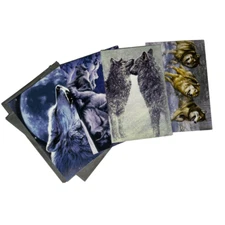 Vintage (2000's) Tree Free Greeting Cards - Wolf Edition