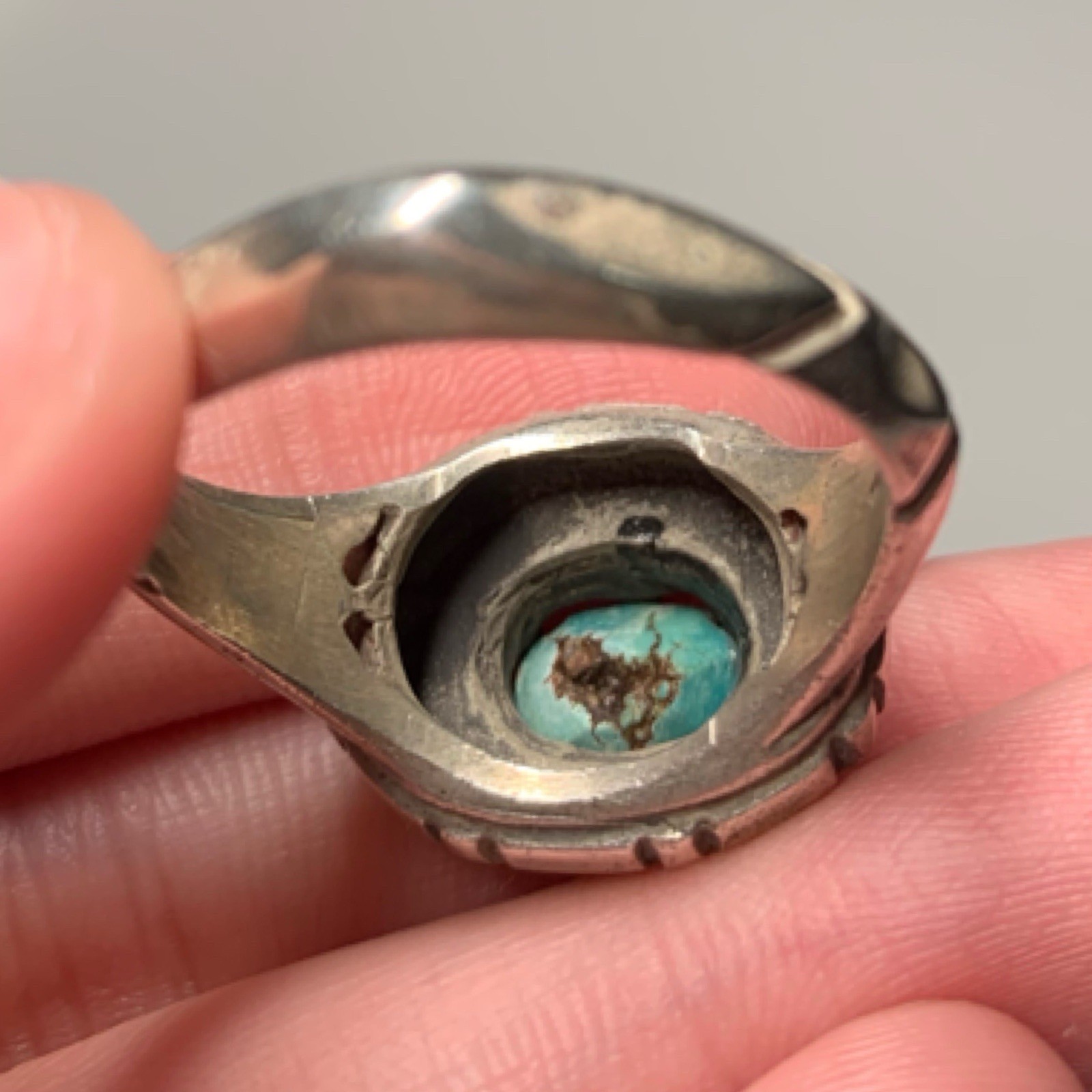 Exquisite Vintage Solid Silver Ring Stunning Turq… - image 7