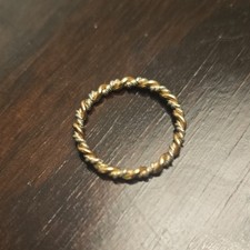 Gold and Silver Twist Ring 14K Gold Plated & ...