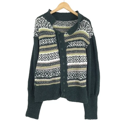 Vintage Nordic Pullover Norwegen Fair Isle Wolle Damen Kl6 Größe S - Bild 1 von 4
