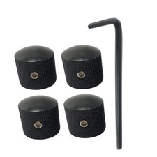 4Pcs Black Metal Dome Tone Volume Control Knob For Electric Guitar Bass Parts E
