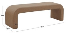 Safavieh CARALYNN UPHOLSTERED BENCH, Reduced ...