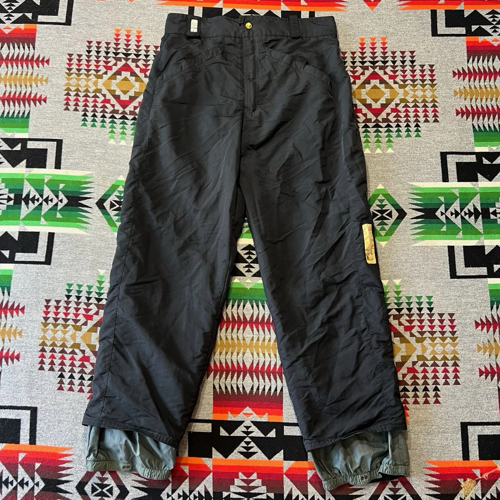 Burton Bio Lite Pants Mens Large Black Ski Snow Winter Lined D6