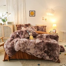 Shaggy Plush Duvet Cover Set Super Soft Fluffy Faux Fur Comforter Cover Set