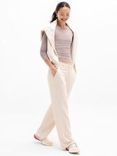 NWT Athleta Seasoft Mid Rise Straight Pant, BONE SIZE XS 472259 A0609H