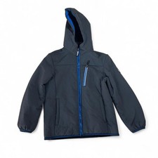 ZeroXposur Boys Jacket L 10/12 Hooded Fleece Lined Gray Blue Coat