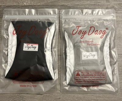 Joy Daog Dog Diapers Size S Reusable Male Dog Belly Band Lot of 2 ~ NEW