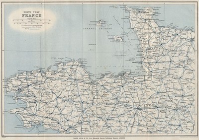 Fährverbindungen zu den KANALINSELN. Guernsey Trikot. WARD LOCK 1930 alte Karte