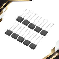 50 x DIP Mounted Miniature Square Slow Blow Micro Fuse T3.15A 3.15A 250V, Black