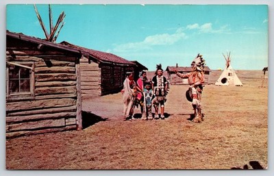 Native Americana Indian~South Dakota~Hwy 16A Village View~Cabins~Tepee~1950s PC