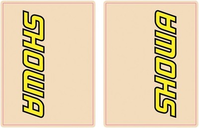 FLU Designs Inc. Upper Fork Decals Showa Yellow 1013