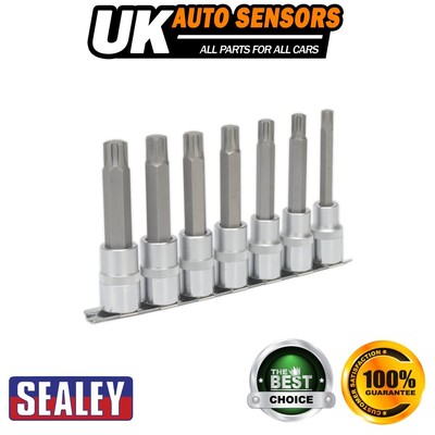 Sealey Premier Ribe Steckschlüssel-Bit-Satz 1/2'' Vierkant 100 mm 7-teilig AK6235