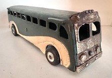 1930  s ARCADE CAST IRON RACE COAST TO COAST GMC GREYHOUND BUS-9-INCH-VERY GOOD