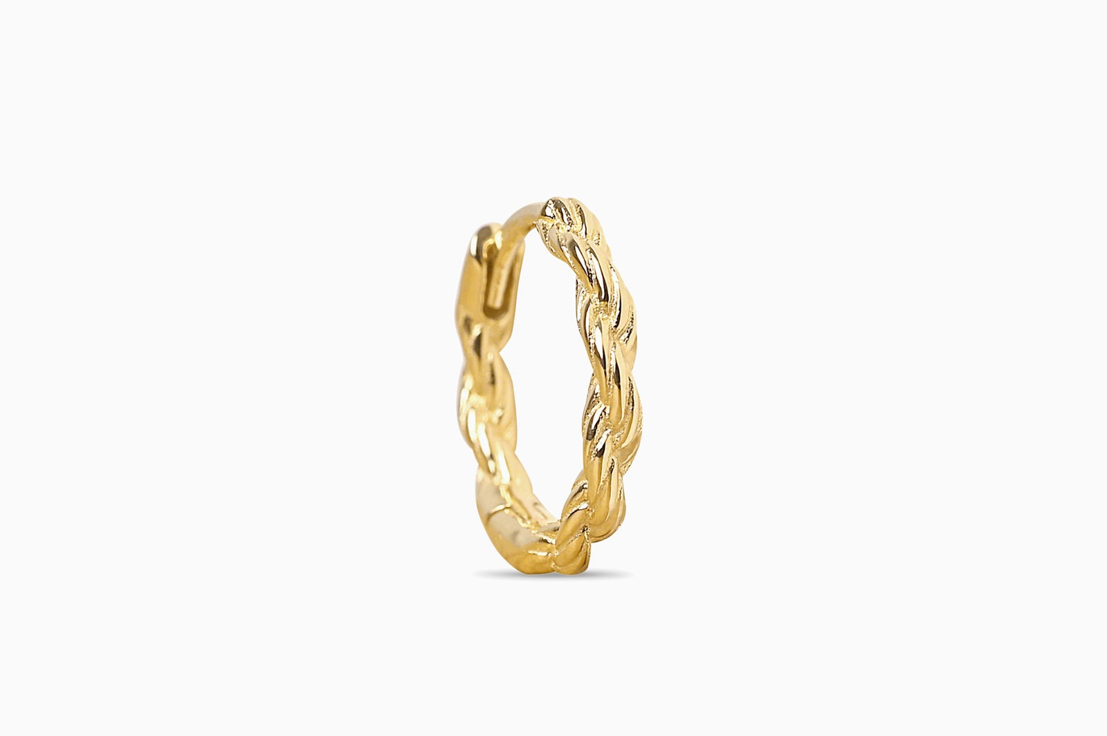 Solid Gold Solid Gold Twisty Rope Mini Hoop Earrings