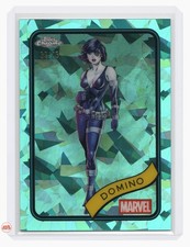 2025 Topps Chrome Marvel Sapphire Domino Aqua Refractor #154 58/75