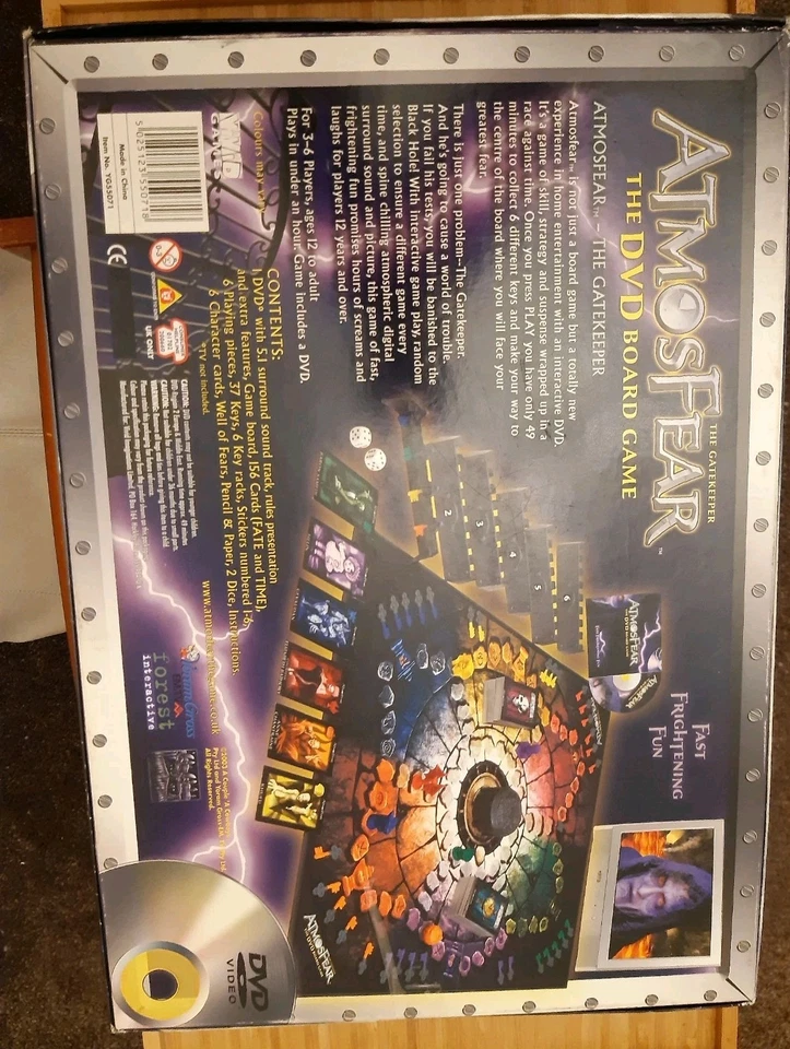 AtmosFear DVD Board Game The Gatekeeper 100% Complete 2003 Vintage Very good  - Image 3 of 4