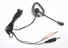 Single earphone and microphone with ear clip PL 3.5mm connection Black in Ear