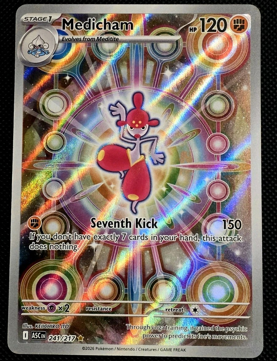 Medicham 241/217 Me: Ascended Heroes Holo Pokemon Cards TCG Full Art