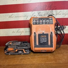 Ridgid Battery Charger R86091 With 18V Lithium R840085  Battery