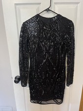 Windsor Junior’s Black Long Sleeve Sequin Dress Size Small