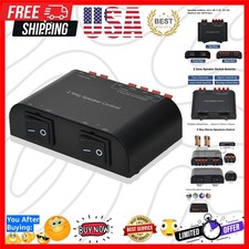 A 2-Channel Speaker Switcher Selector Box with Terminal Claps 150W RMS per Ch...
