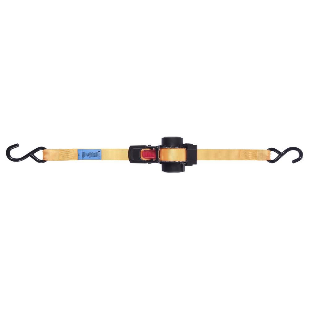 Sangle de serrage rétractable 3.5m TOOLCRAFT en polyester orange - 3