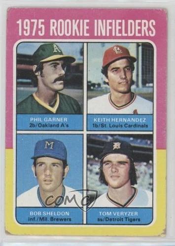 1975 Topps Infielders Phil Garner Keith Hernandez Bob Sheldon #623 Rookie RC