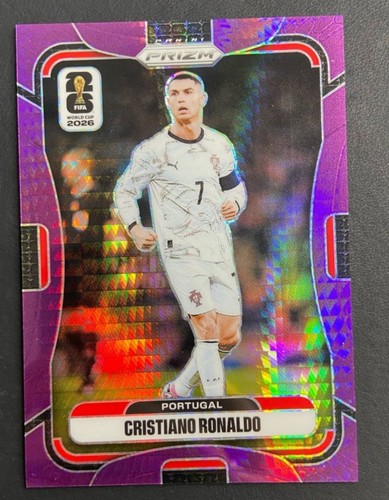 Cristiano Ronaldo 2026 Panini Prizm FIFA World Cup Purple Hyper Base /299 #367