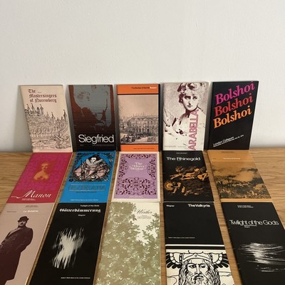 London Coliseum Sadlers Wells Opera Programmes 1970 s X - 15 Inc Bolshoi