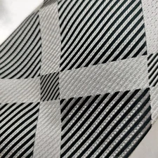 Steven by Steven Land Mens Necktie Silk Jacquard Black&White 3.75 X 57 Repp