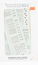HO Scale Brass Shoreham Shops MILW Milwaukee Road Olympian Hiawatha 1948 DECALS