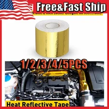 Tape Wrap Self-adhesive High Temperature 2" 33FT Gold Intake Heat Reflective1-5X