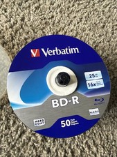 NEW Verbatim BD-R 25 GB 6X Blu-ray Recordable Media Disc 46 Pack Spindle