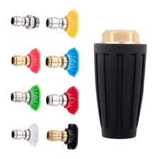 4000PSI Pressure Washer Turbo Nozzle Kit Spray Tip Multiple Angles  1/4 Inch