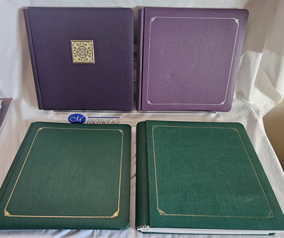 #ad LOT 4 Creative Memories SCRAPBOOK ALBUMS 12x12 PURPLE Hunter GREEN Plum PAGES $49.00