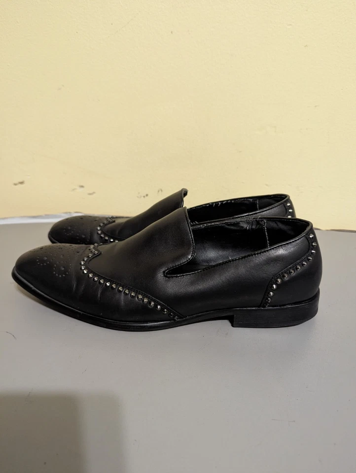 SAS 男式 10 码铆钉黑色一脚蹬乐福鞋 — 第 2/4 张图片