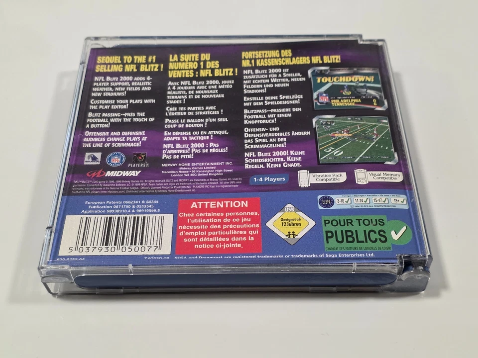 NFL Blitz 2000 – SEGA Dreamcast – PAL – Boxed with Manual - Image 2 of 4