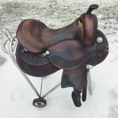 Westernsattel, Lady-Reiner, 16'' Sitz Nubuk Reining, EQUIFLEX,