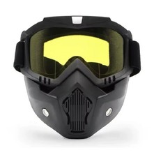 Full Face Mask Goggles Foam Padded Shatterproof Anti Fog Yellow