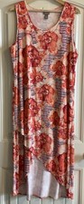 Women’s Chico Sleeveless Maxi Tank High Low Dress Size 2 Or XL