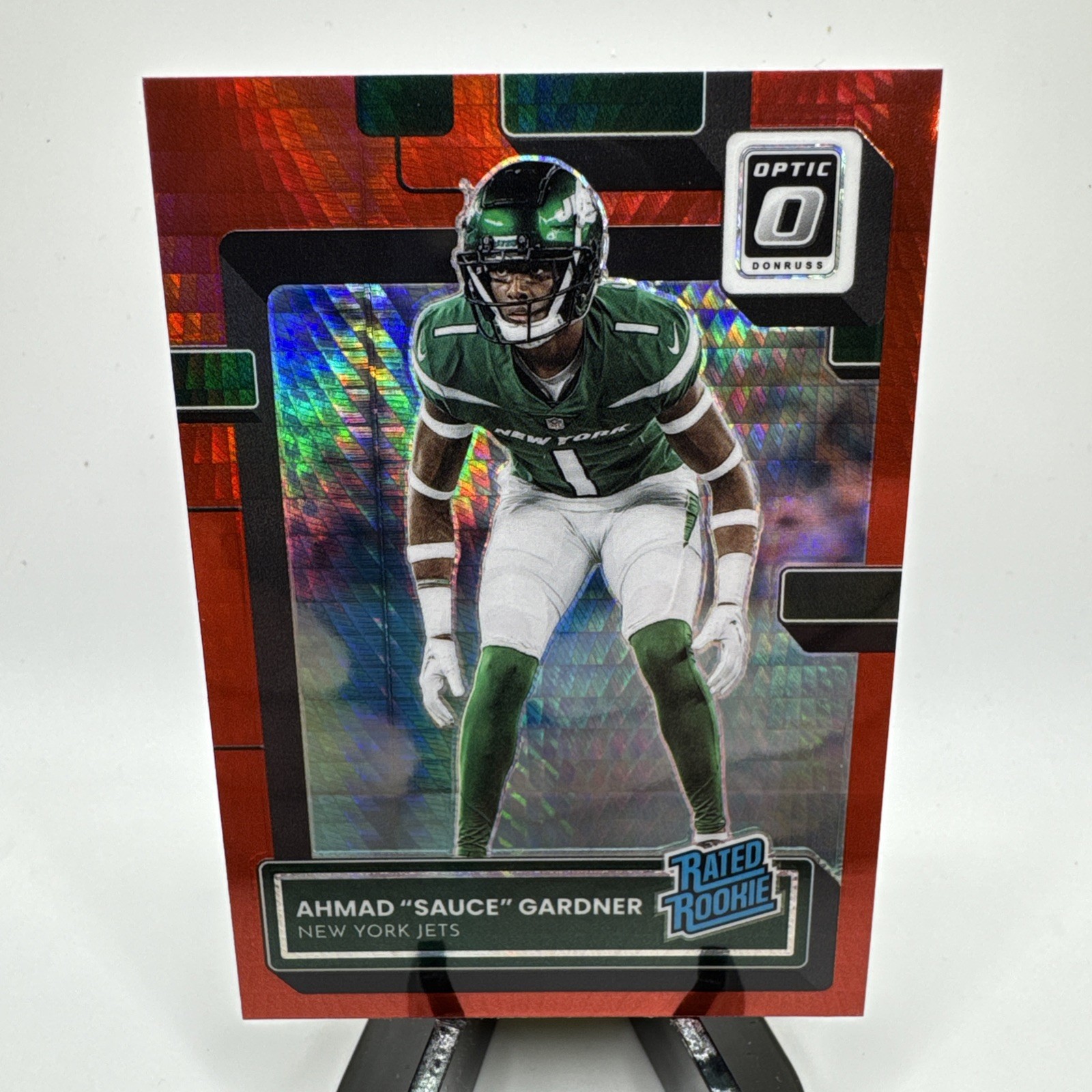 2022 Panini Donruss Optic - Rated Rookie Ahmad Gardner #228 Red Hyper Prizm (RC)