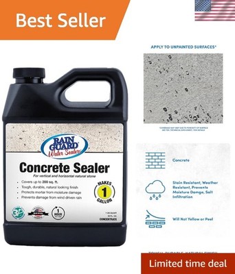 Concrete Sealer Concentrate - Makes 1 Gallon, Water-Based Protection