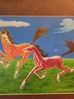 ORIGINAL Oil Painting Art & Chinese Horse Zodiac Beautiful Colorful  — photo 3