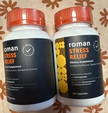 Roman Stress Relief Supplement 60 Caps WITHOUT BOX SEALED Exp Date 10/2027 A8
