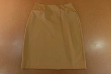 Preston & York Womens 10 Camel Tan Pure Wool Classic Straight & Pencil Skirt NEW