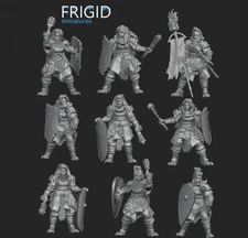 SheBear Vikings Tabletop Miniatures 28mm X10 Fantasy Infantry 